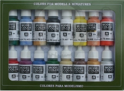 Vallejo 70140 Zestaw Model Color 16 farb - Basic Colors USA