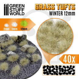 Grass Tufts - 12mm self-adhesive - Winter