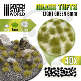 Grass Tufts - 6mm self-adhesive - Light Green