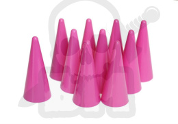 Pionki do gry - różowe stożki 10 szt. 34 mm cone pink