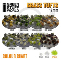 Grass Tufts - 12mm self-adhesive - Dark Green