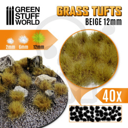 Grass Tufts - 12mm self-adhesive - Beige