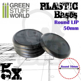 Plastic Bases - Round Lip 50mm x5