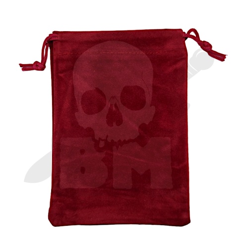 Aksamitna sakiewka na kości 10x14 cm bordowa