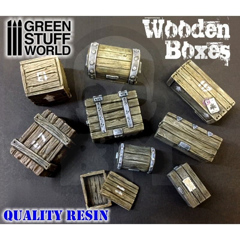 Wooden boxes set