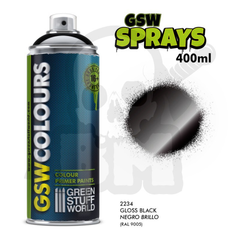 Spray Primer Gloss Black 400ml
