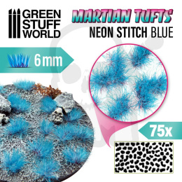 Grass Tufts - 6mm Martian Fluor Tufts Neon Stitch Blue