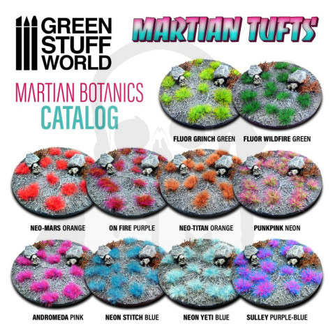 Grass Tufts - 6mm Martian Fluor Tufts Neo-Titan Orange