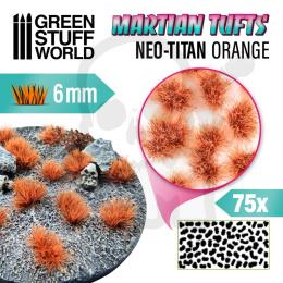 Grass Tufts - 6mm Martian Fluor Tufts Neo-Titan Orange