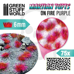 Grass Tufts - 6mm Martian Fluor Tufts On Fire Purple