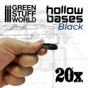 Hollow Plastic Bases Black podstawki 25mm 20 szt.