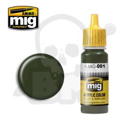 Ammo Mig 0001 Farba akrylowa Olivgrün Opt.1 17ml