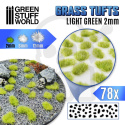 Grass Tufts - 2mm self-adhesive - Light Green