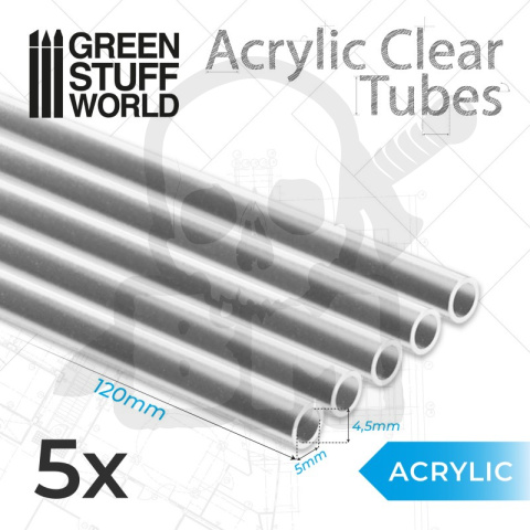 Acrylic Clear Tubes 5 mm - rurki akrylowe