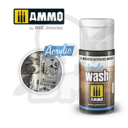 Ammo Mig 0703 Acrylic Wash Interiors Wash