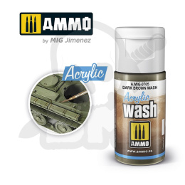 Ammo Mig 0705 Acrylic Wash Dark Brown Wash