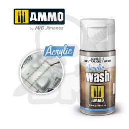 Ammo Mig 0710 Acrylic Wash Neutral Grey Wash