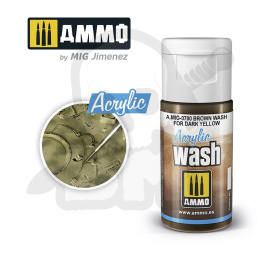 Ammo Mig 0700 Acrylic Brown Wash for Dark Yellow