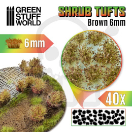 Shrubs Tufts - 6mm self-adhesive - Brown