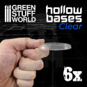 Hollow Plastic Bases Transparent Oval 60x35 mm