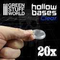 Hollow Plastic Bases Transparent podstawki 25mm 20 szt.