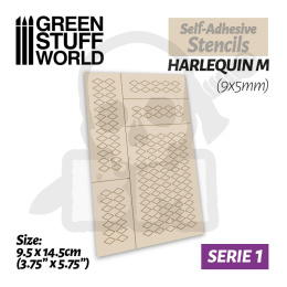 Self-adhesive stencils - Harlequin M 9x5mm