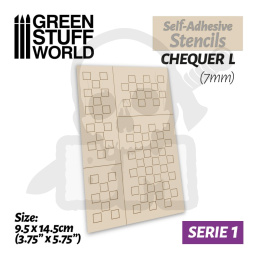 Self-adhesive stencils - Chequer L 7mm
