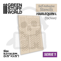 Self-adhesive stencils - Harlequin L11x7mm