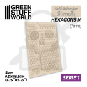 Self-adhesive stencils - Hexagons M 7mm