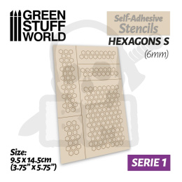 Self-adhesive stencils - Hexagons S 6mm