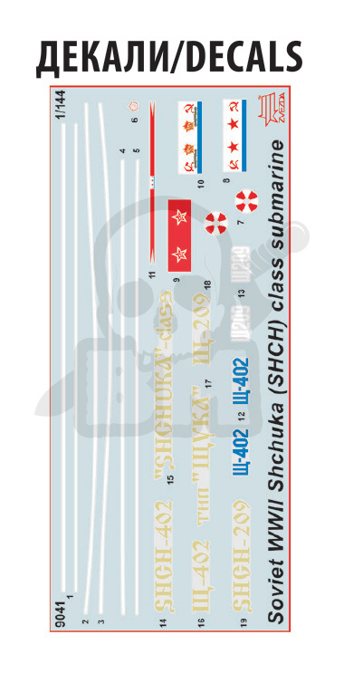 1:144 Shchuka Class Russian Submarine WWII Szczuka