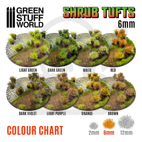 Shrubs Tufts - 6mm self-adhesive - Orange Shrubs Tufts - 6mm self-adhesive - Orange