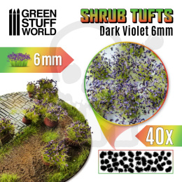 Shrubs Tufts - 6mm self-adhesive - Dark Violet