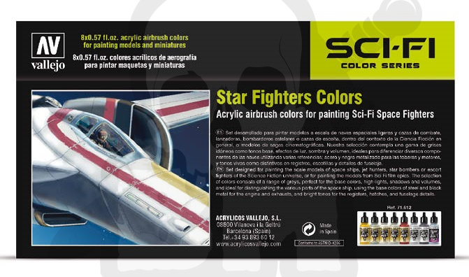 Vallejo 71612 Zestaw Model Air 8 farb Star Fighters Colors