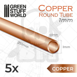 Round Copper tube 1mm