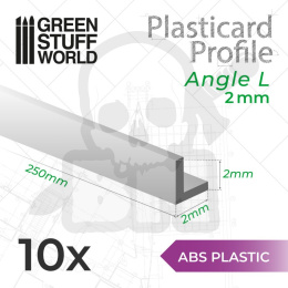 ABS Plasticard - Profile ANGLE-L 2 mm x10