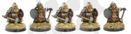 Dwarf Dworg Guard with hand weapons and shield 5 szt.