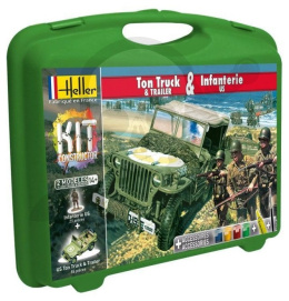 Heller 60997 Constructor Kit Jeep Willys + Infanterie US 1:72