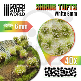 Shrubs Tufts - 6mm self-adhesive - White