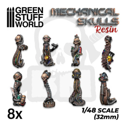 Resin Mechanical Skulls - czaszki 8 szt.