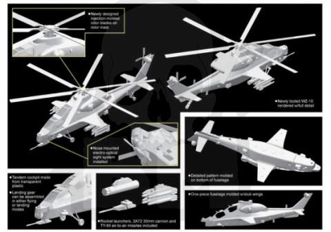 1:144 PLA WZ-10 Attack Helicopter