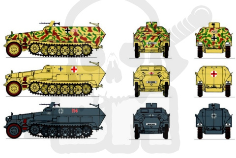 1:72 Sd.Kfz.251/1 Ausf.D - 2 modele