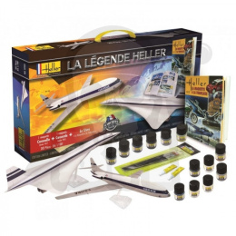 Heller 52324 Starter Set - La Legende: Concorde + Caravelle + książka - 1:100
