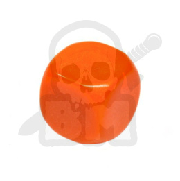 Kość - kostka K6 16 mm bez symboli pomarańczowa - blank dice