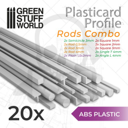 ABS Plasticard - Profile - 20x RODs Variety Pack