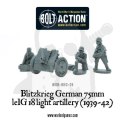 Blitzkrieg German 75mm LeiG 18 light artillery 1939-42