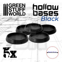 Hollow Plastic Bases Black podstawki czarne okrągłe 50mm
