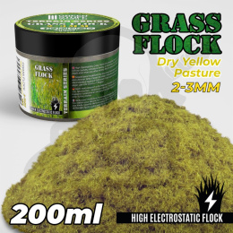 Static Grass Flock 2-3mm Dry Yellow Pasture Grass 200 ml