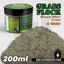 Static Grass Flock 4-6mm Brown Moor Grasss 200 ml