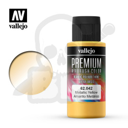 Vallejo 62042 Premium Airbrush Color 60ml Metallic Yellow